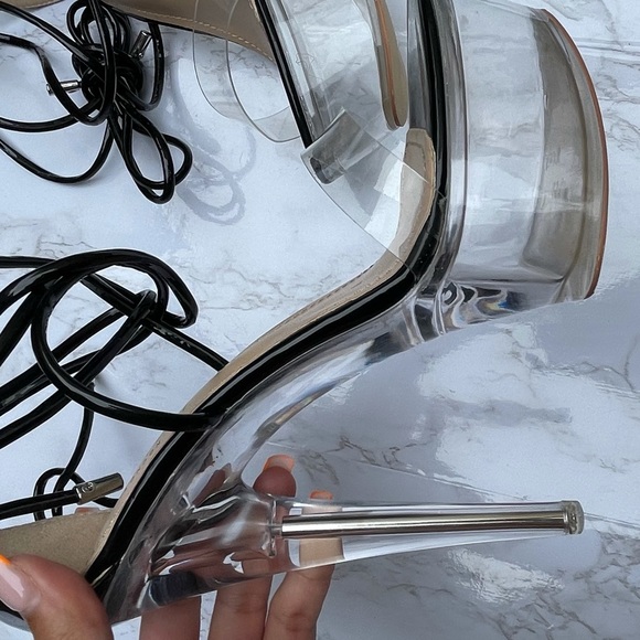NEW Simmi London destiny black clear platform heel - Picture 4 of 10